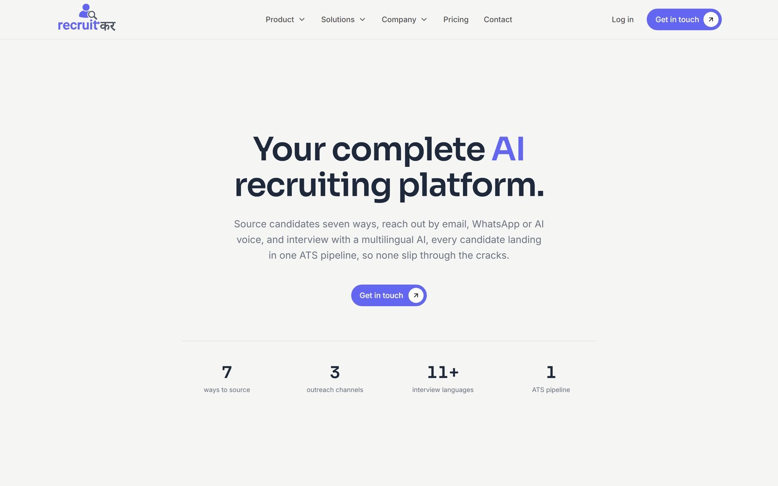 RecruitKar homepage