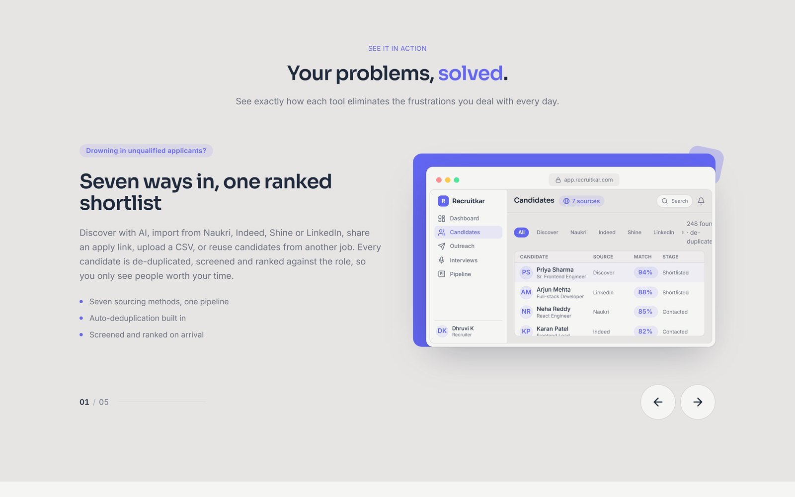 RecruitKar: problems solved, with the candidates view