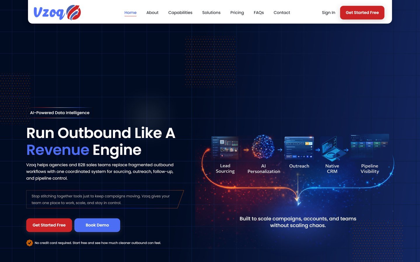 Vzoq — AI outbound platform